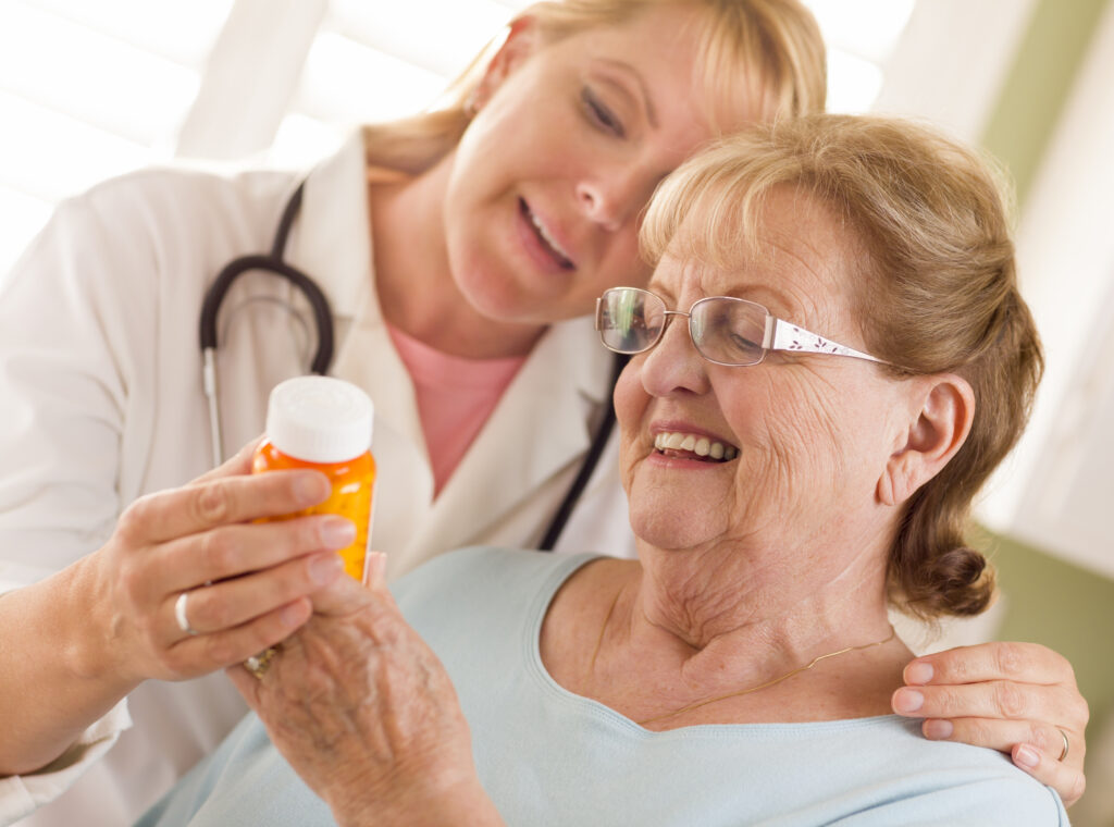 Home health care services can help aging seniors with medication management.